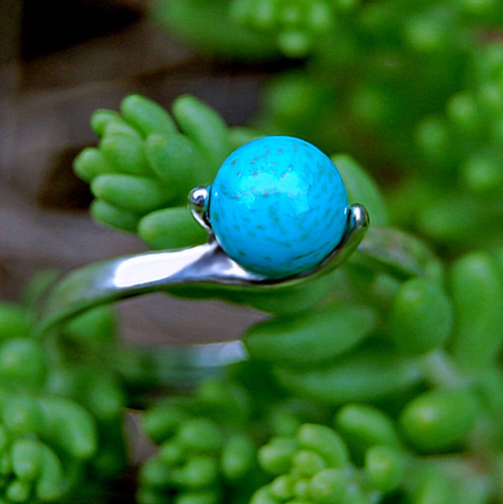 Kailani - Turquoise and Sterling Silver Ring. Free Shipping within the US.