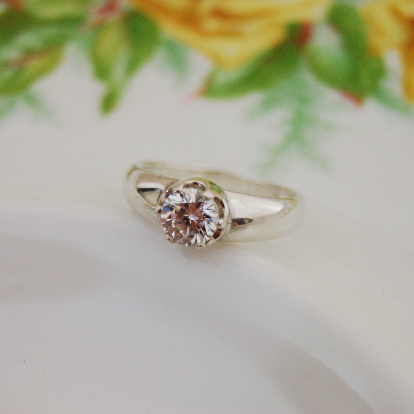 Kyra - Diamond Alternative Engagement Ring, Cubic Zirconia Wedding Ring, FREE SHIPPING US