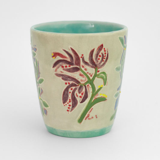 Hawaiian Cascade- Coffee, Tea or Cocoa Mug, unique hand painted ceramic mug.