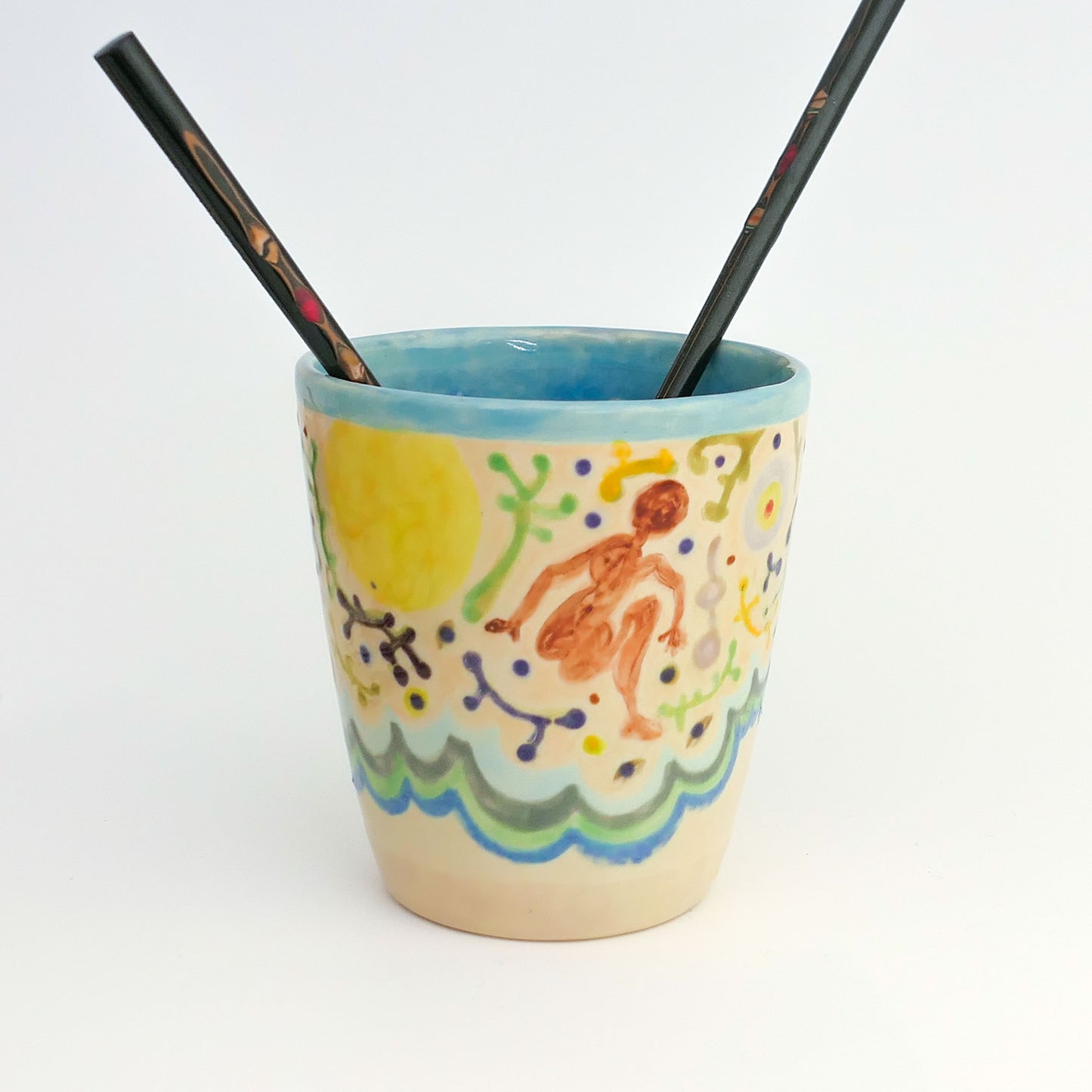 By the Shore - Ceramic mug for coffee or tea or cocoa. One of a kind.