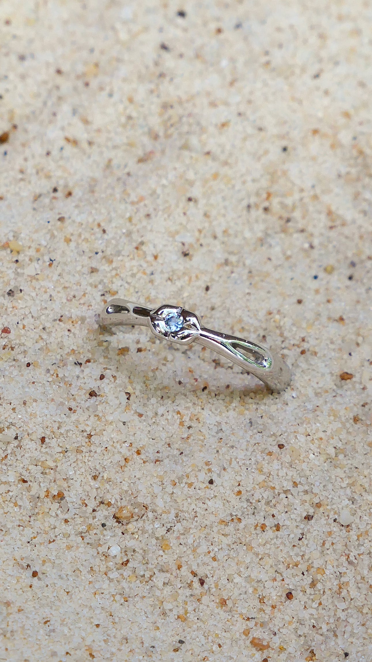 Aiyana - Unique Aquamarine Gemstone Ring in 14kt White Gold: A Sparkling Departure from Diamonds. Shop Exclusive.