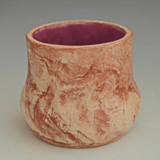 SMV - Small Marbled Vase, handmade small ceramic vase, pottery vase, paper clip holder, desk decor. Free shipping within the US.