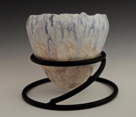 Rain, Overland - Landscape themed Porcelain Bowl, ceramic art, home decor, FREE SHIPPING US.