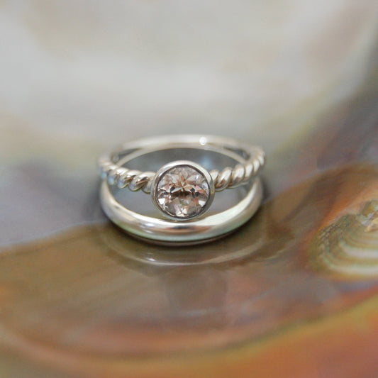 Kira - Morganite Gemstone Engagement Ring