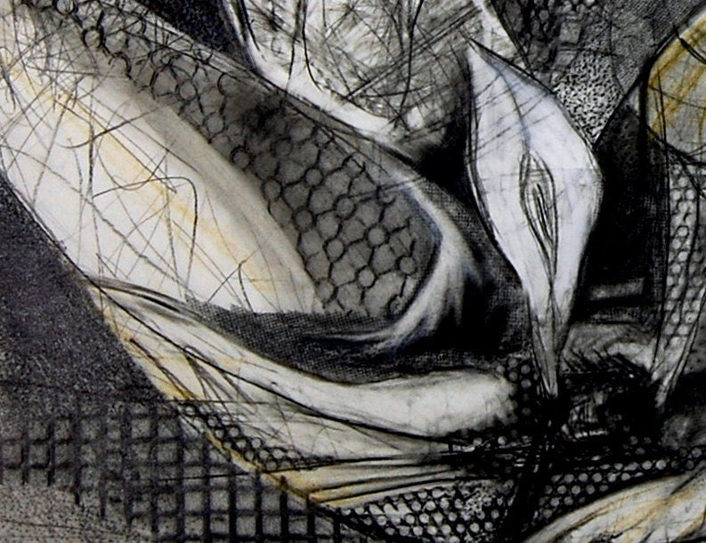 Susanna, with Lily - Pencil Drawing, contemporary art, FREE SHIPPING US