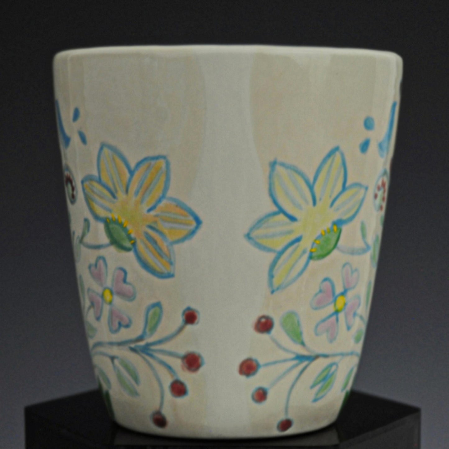 Love Birds - Unique Coffee Mug, hand painted mug, tea mug, FREE SHIPPING within the US.