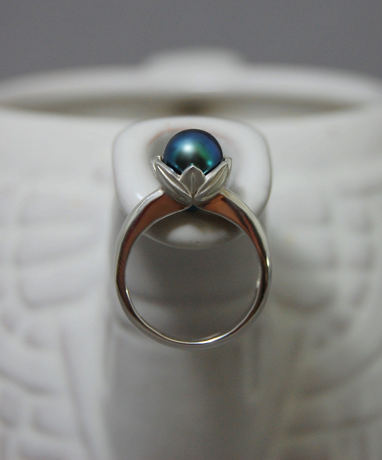 Evie - Pearl Engagement Ring, Continuum® Silver, FREE SHIPPING US