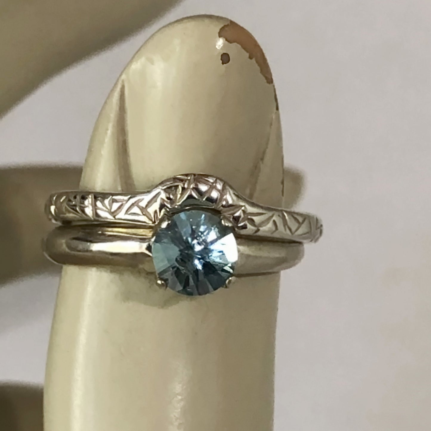 Artimis - Custom Made Wedding set in Platinum Silver PT950 or Guard Ring(s) or Solitaire Engagement Ring