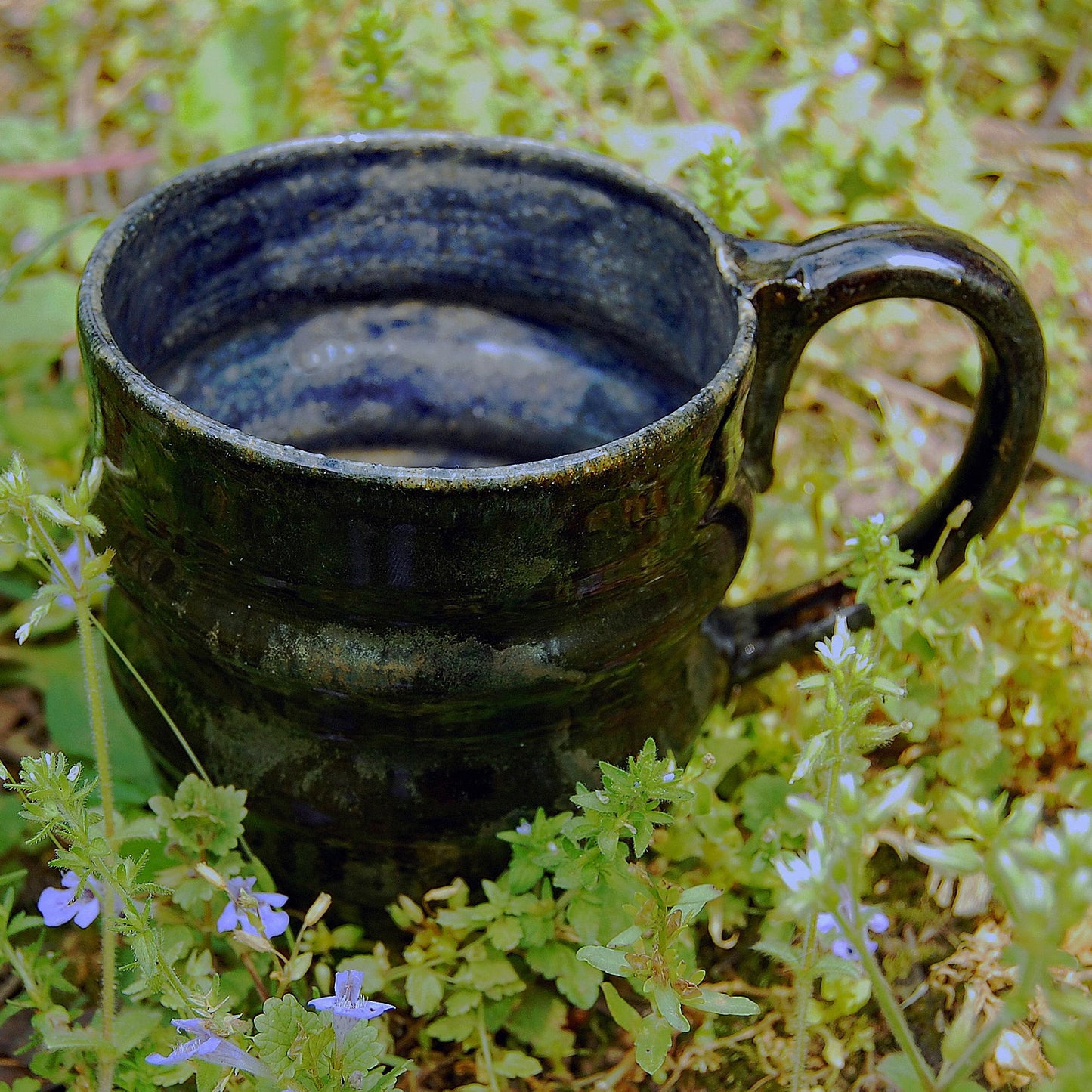Midnight - Rustic Handmade Coffee Mug, Tea Mug, Ceramic Mug, stoneware, pottery mug. Free domestic shipping.