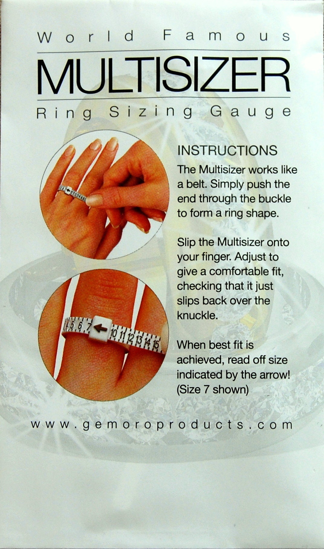 Ring Sizer - ring size finder, multisizer, FREE shipping within the US.