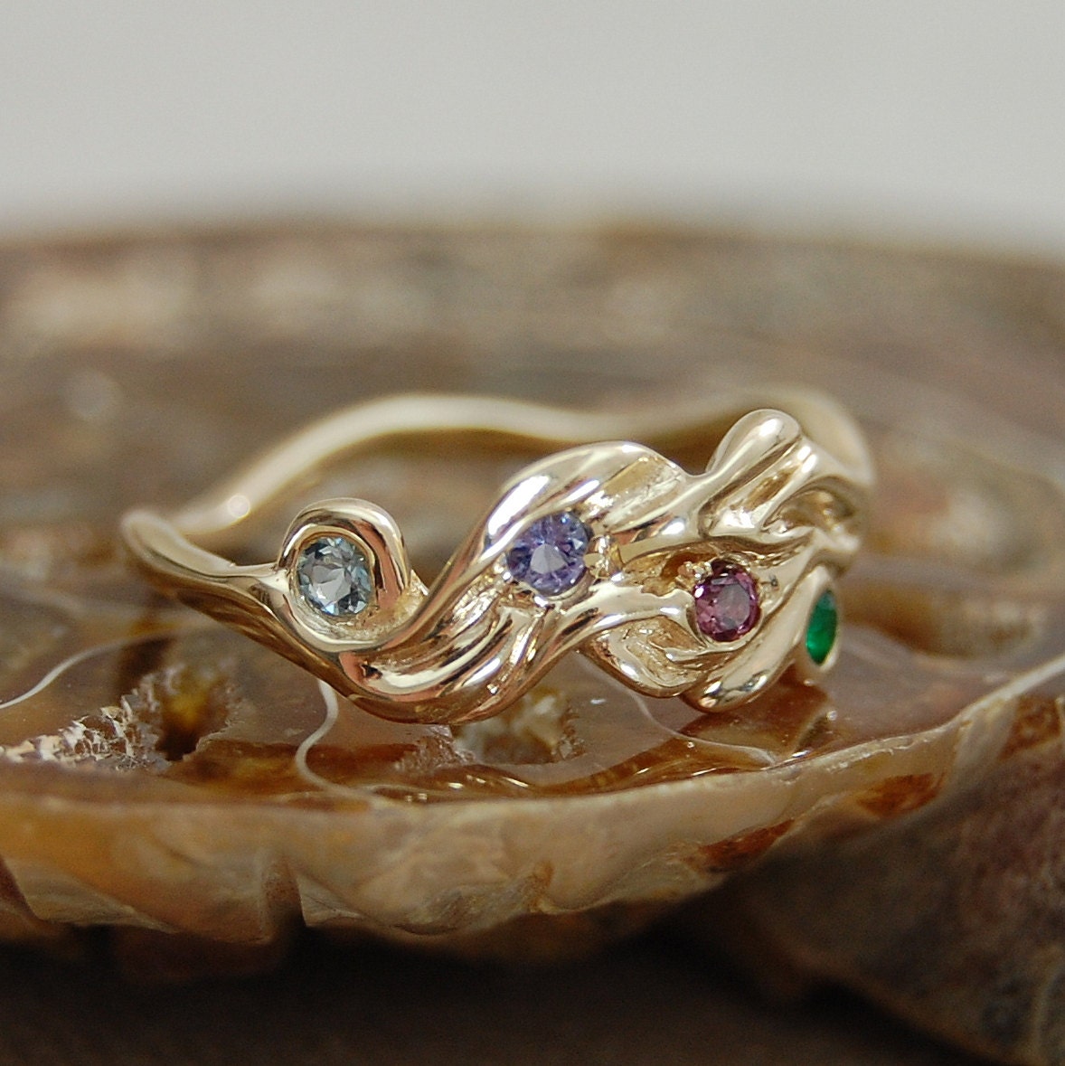 Leora - Multi-Gemstone Custom Made Ring, Shop Exclusive Original, FREE SHIPPING US