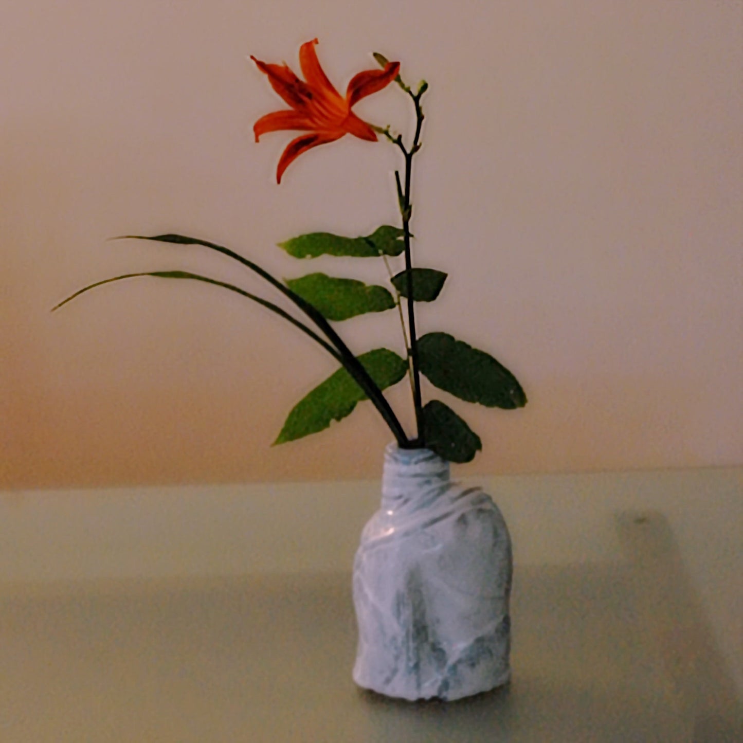 Emily - Ceramic Vase, hand built Ikebana Vase. FREE SHIPPING US.