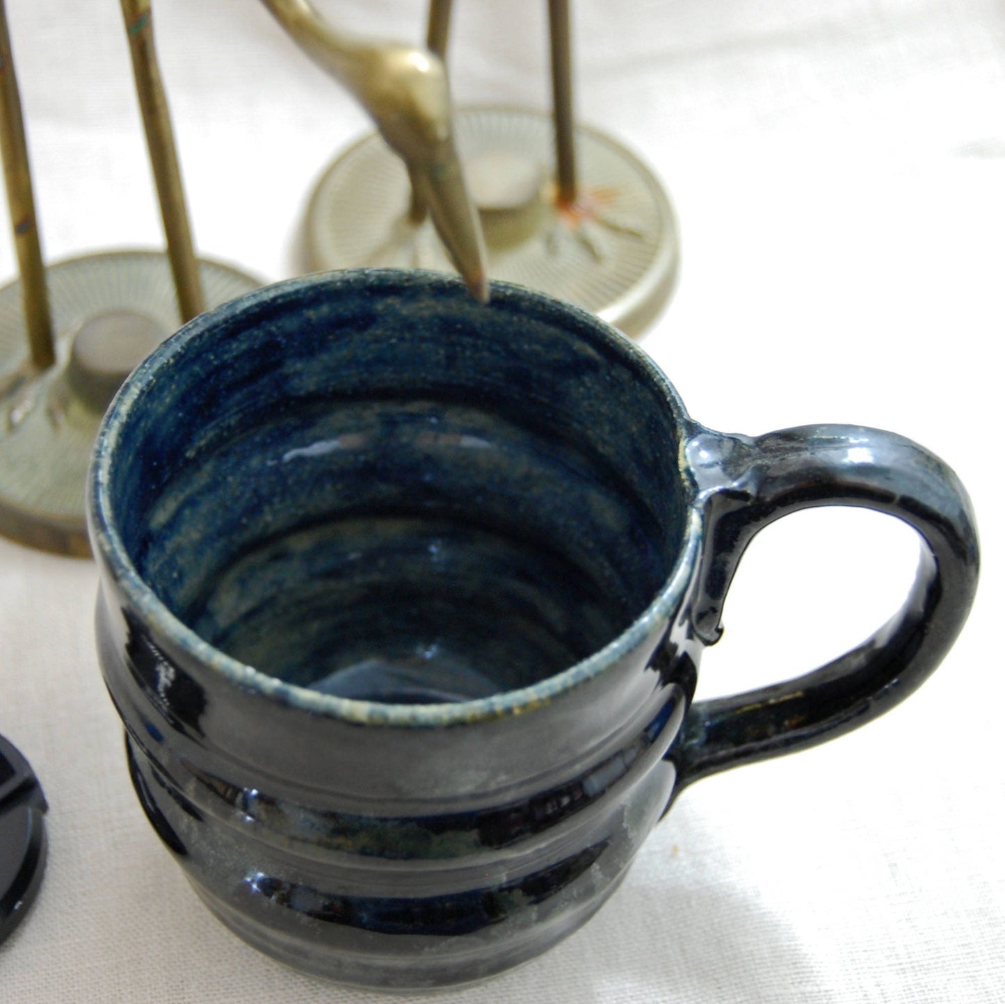 Midnight - Rustic Handmade Coffee Mug, Tea Mug, Ceramic Mug, stoneware, pottery mug. Free domestic shipping.