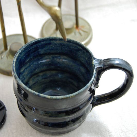 Midnight - Rustic Handmade Coffee Mug, Tea Mug, Ceramic Mug, stoneware, pottery mug. Free domestic shipping.