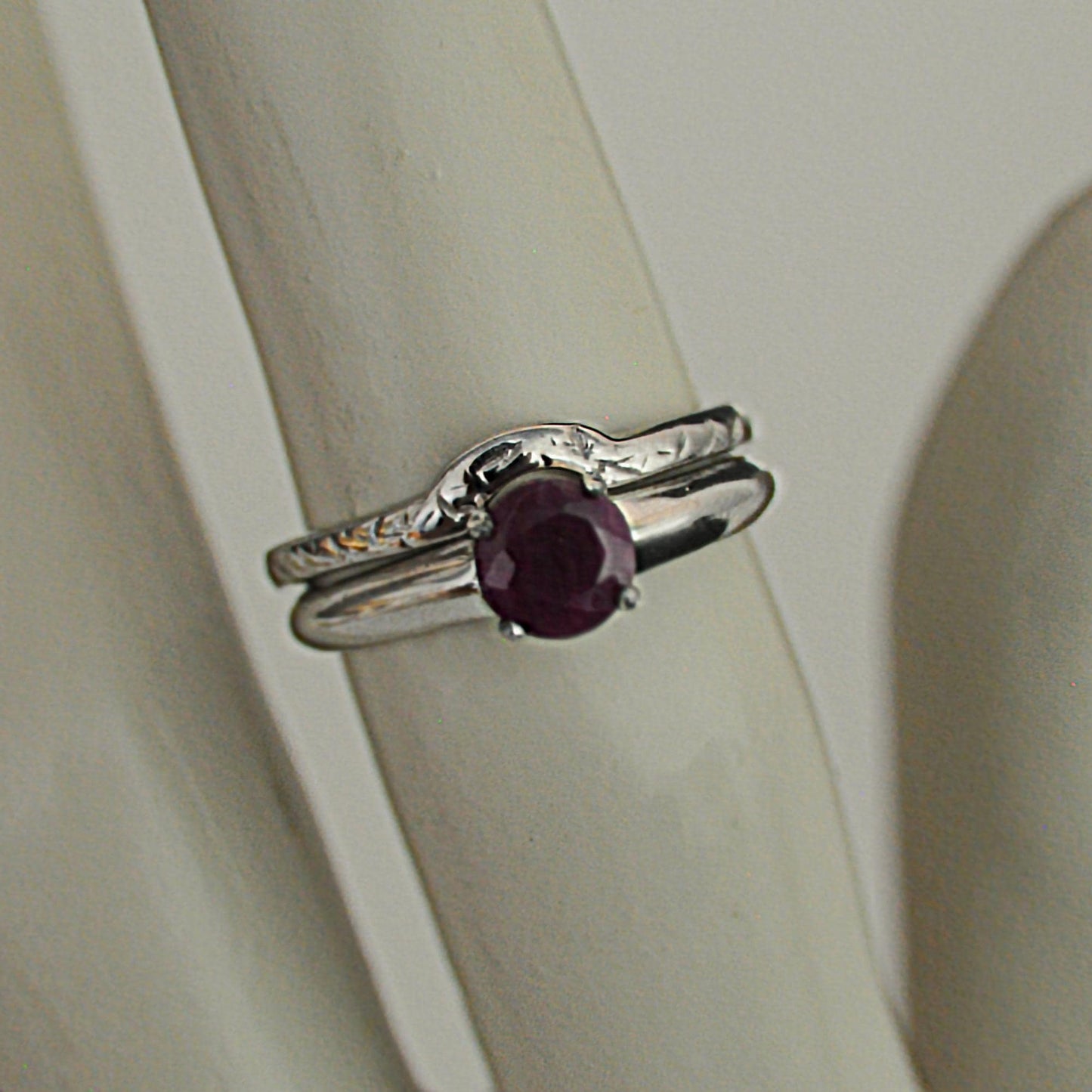 Artimis - Custom Made Wedding set in Platinum Silver PT950 or Guard Ring(s) or Solitaire Engagement Ring