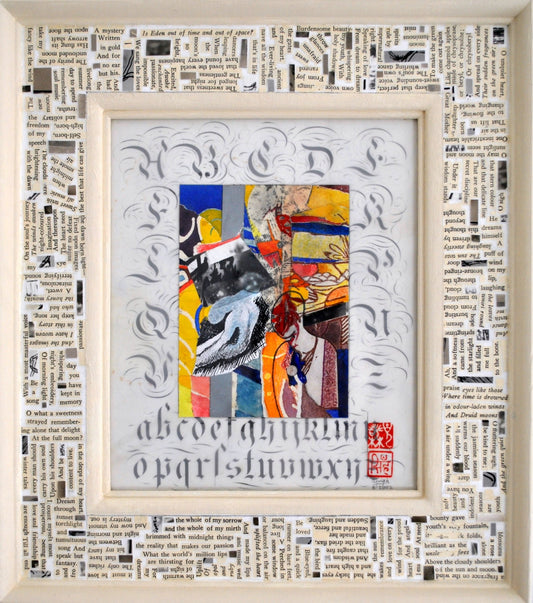 Kept Alive on Air and Dreams - Original Art, mixed media, framed art, FREE SHIPPING US