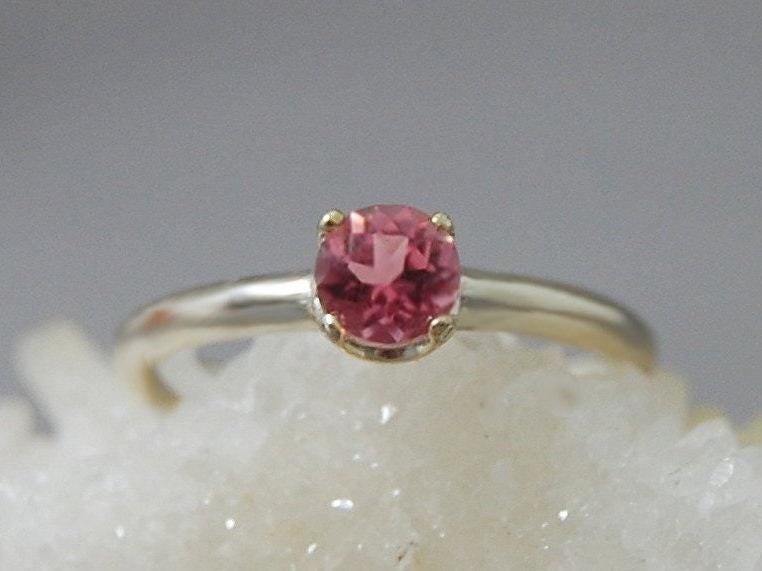 Katara - Pink Tourmaline Engagement Ring Argentium® Sterling Silver