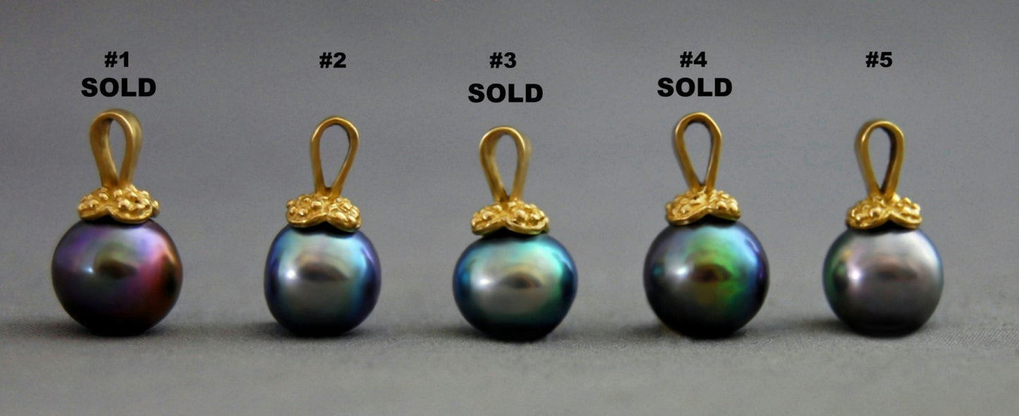 Ariel - Freshwater Pearl Pendant Set in a Solid Brass Bail, FREE SHIPPING US