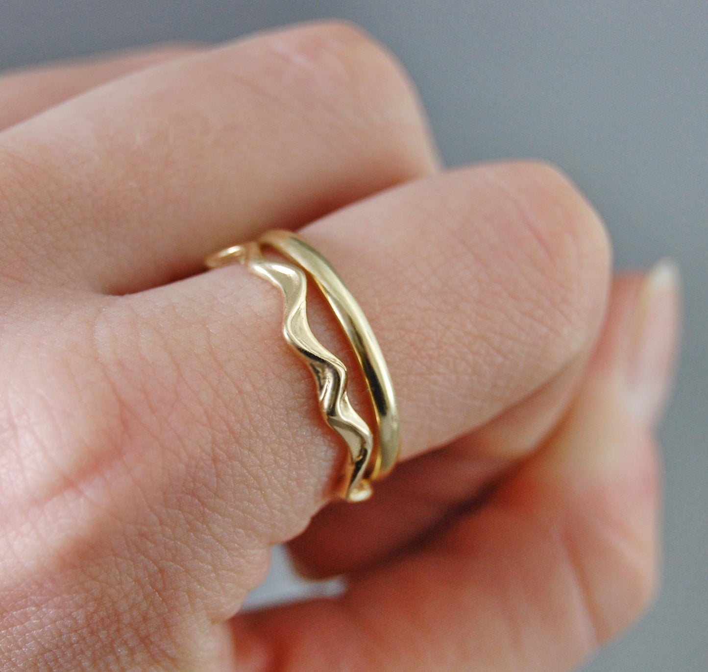Dylana - Custom Made Stacking Ring or Wedding Bands, Gold, Silver, FREE SHIPPING US