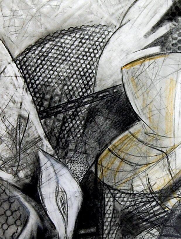 Susanna, with Lily - Pencil Drawing, contemporary art, FREE SHIPPING US