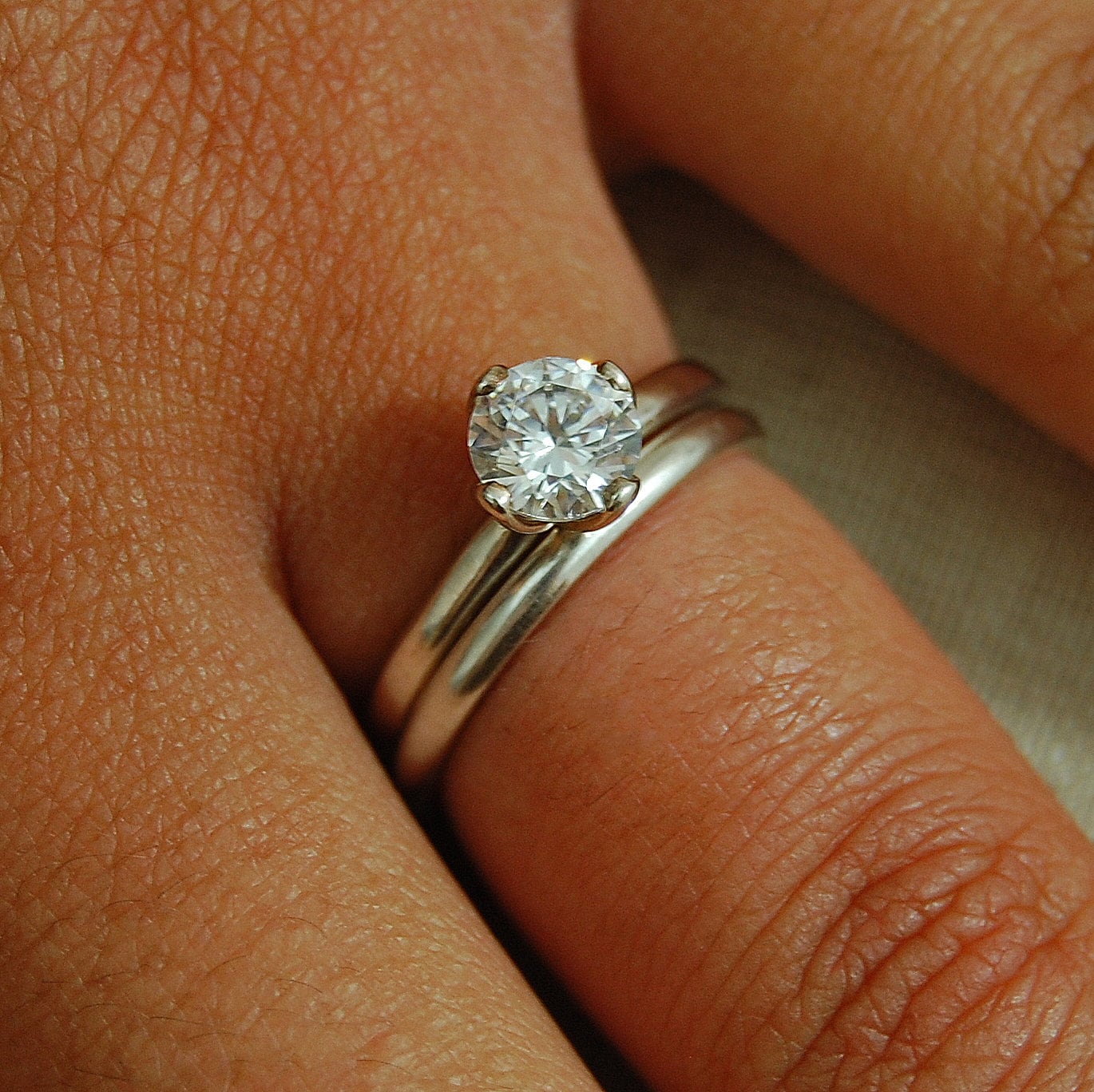 Ellie - Engagement Ring Features a Cubic Zirconia Gemstone and Continuum® Silver, FREE SHIPPING US