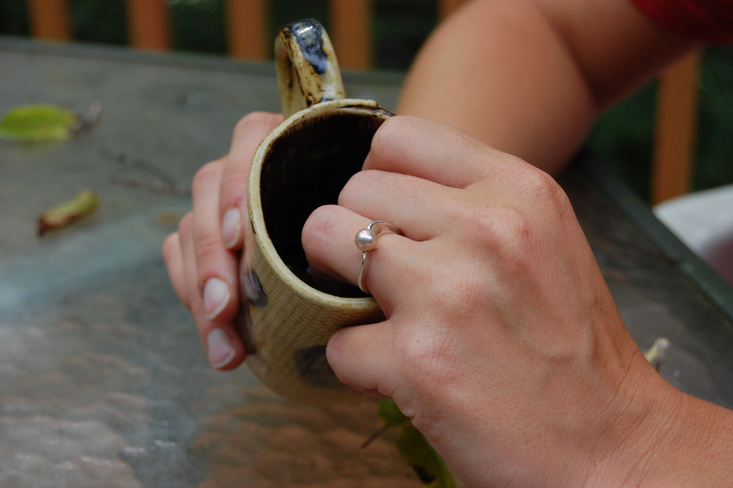 Linnea - Pearl Ring Features a Freshwater Pearl Set in Continuum® Silver, FREE SHIPPING US