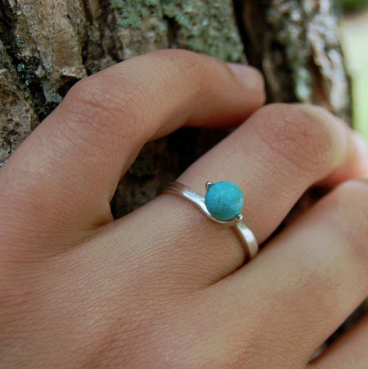 Kailani - Turquoise and Sterling Silver Ring. Free Shipping within the US.