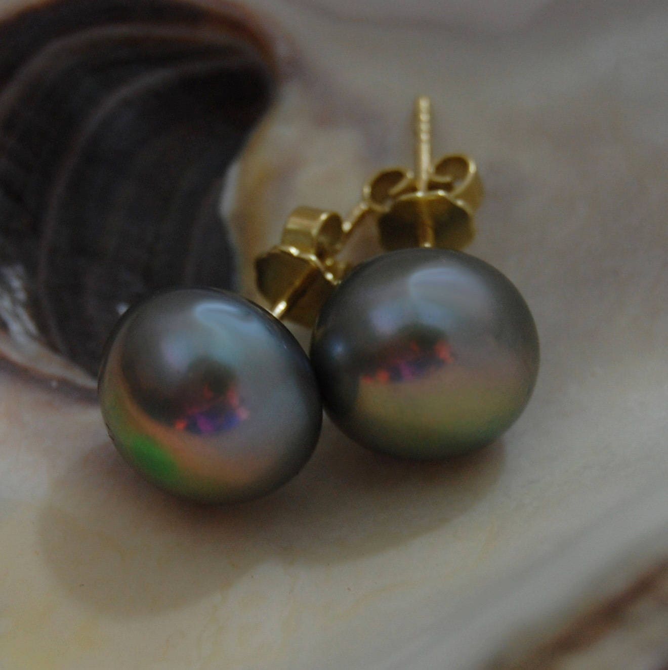 Ailsa - Rare, Large Statement Pearl Earrings, 14kt Gold