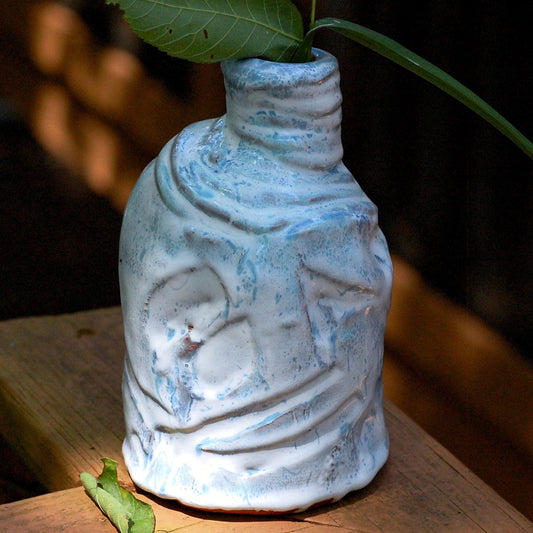 Emily - Ceramic Vase, hand built Ikebana Vase. FREE SHIPPING US.