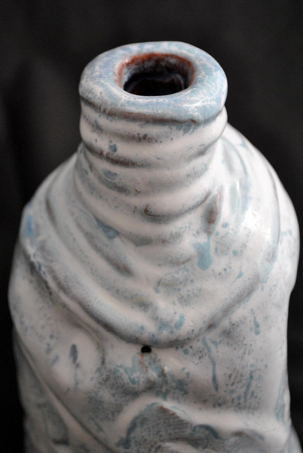 Emily - Ceramic Vase, hand built Ikebana Vase. FREE SHIPPING US.