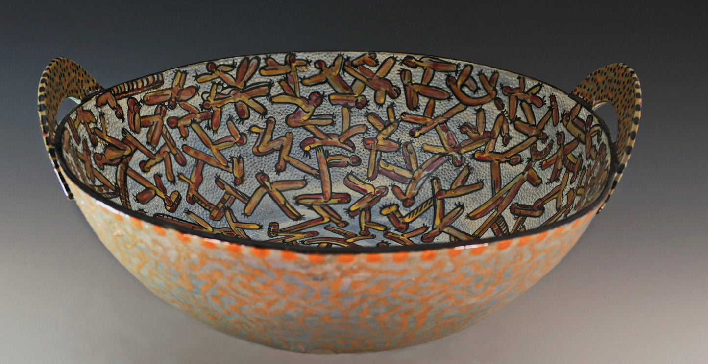 New Mexico Dreamtime - Large Ceramic Bowl, fruit bowl, FREE SHIPPING US