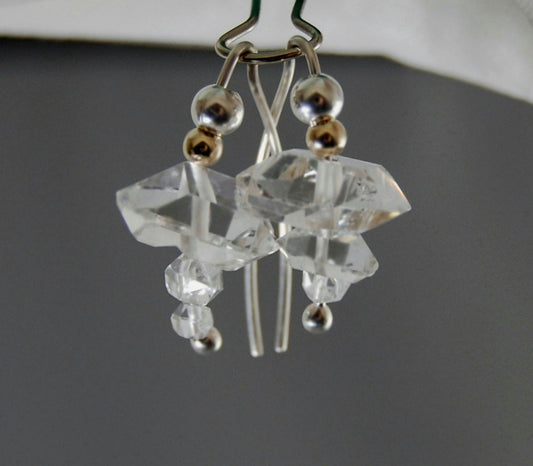 Ciana - Herkimer Diamond Earrings, Drop Earrings