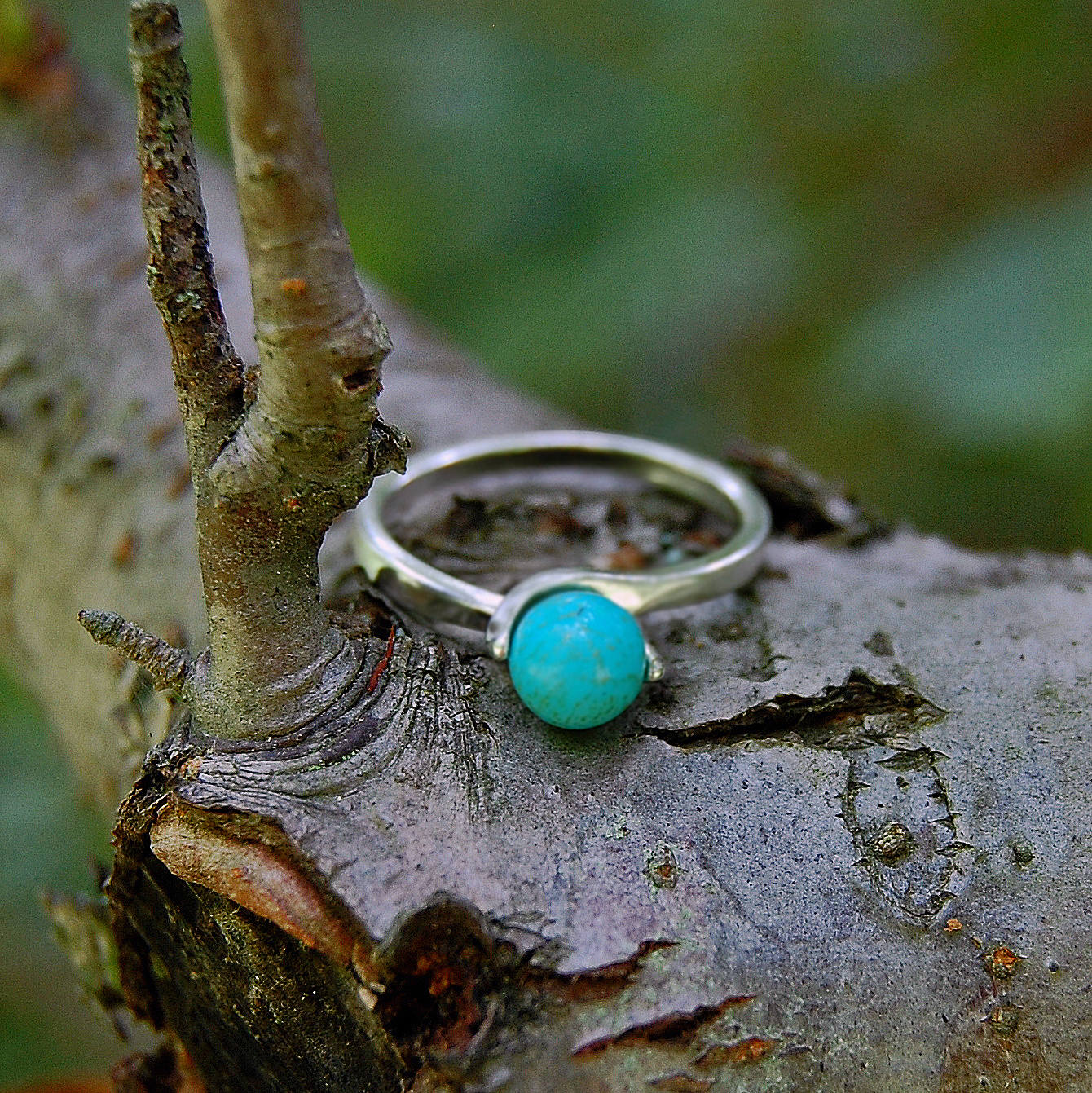 Kailani - Turquoise and Sterling Silver Ring. Free Shipping within the US.