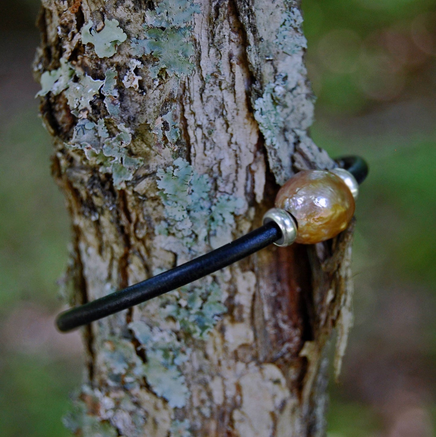 Cassie - Leather Pearl Boho Bracelet