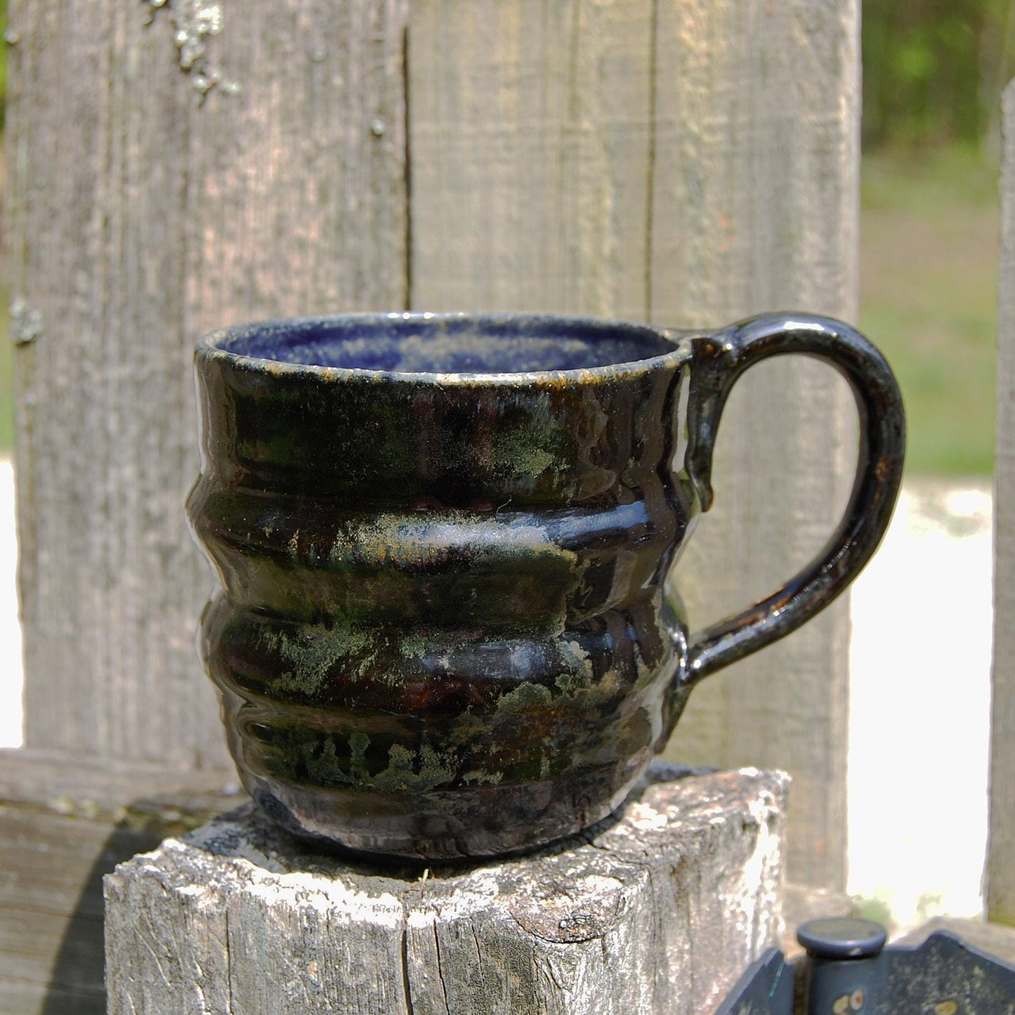 Midnight - Rustic Handmade Coffee Mug, Tea Mug, Ceramic Mug, stoneware, pottery mug. Free domestic shipping.