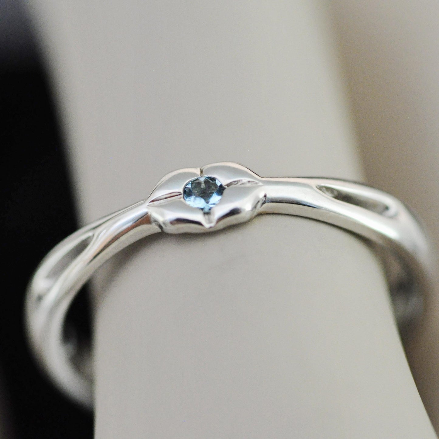 Aiyana - Unique Aquamarine Gemstone Ring in 14kt White Gold: A Sparkling Departure from Diamonds. Shop Exclusive.