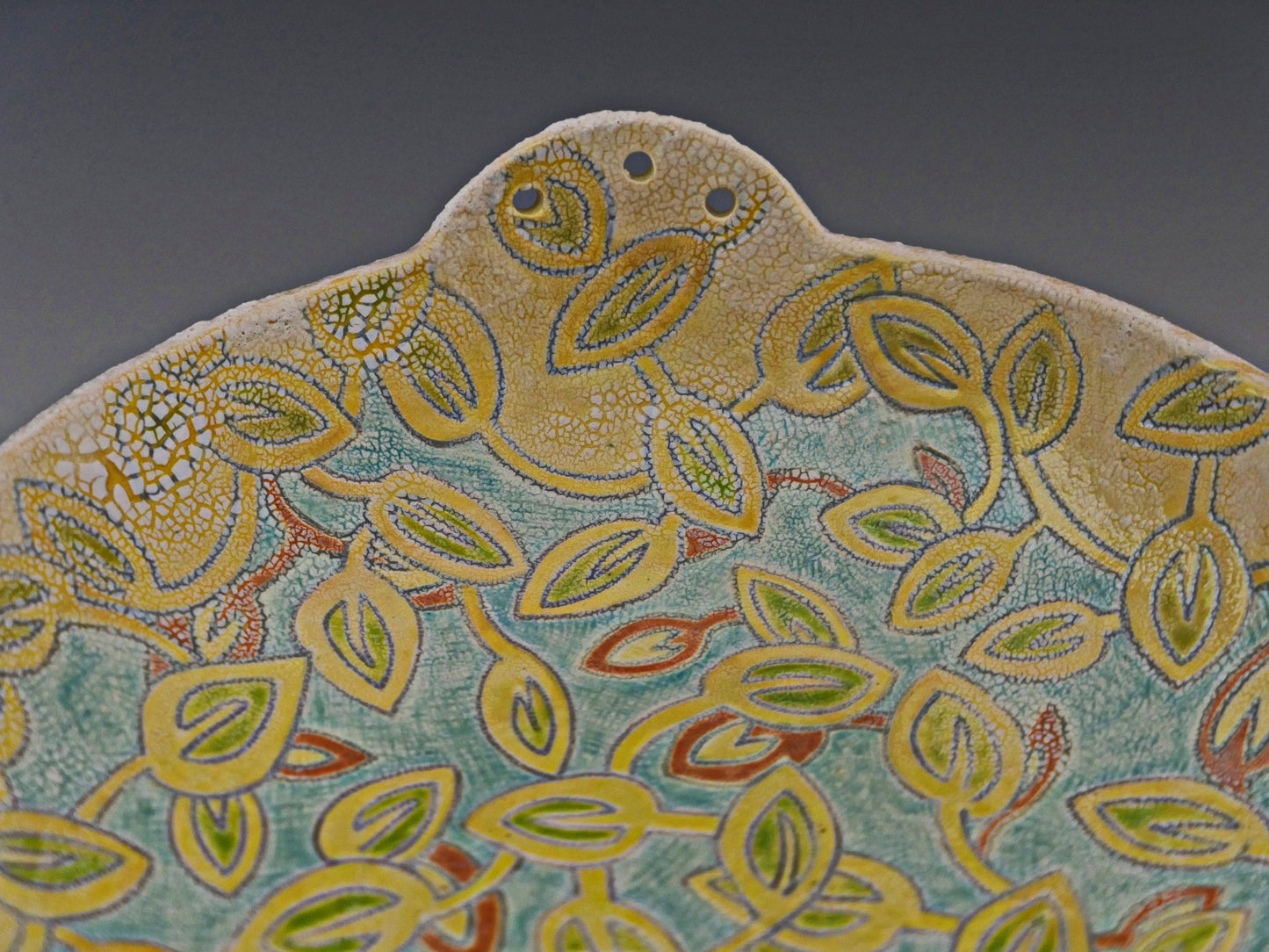 Snow Crust - Hand Painted Decorative Ceramic Bowl - Medium Size - Free Shipping in the US.