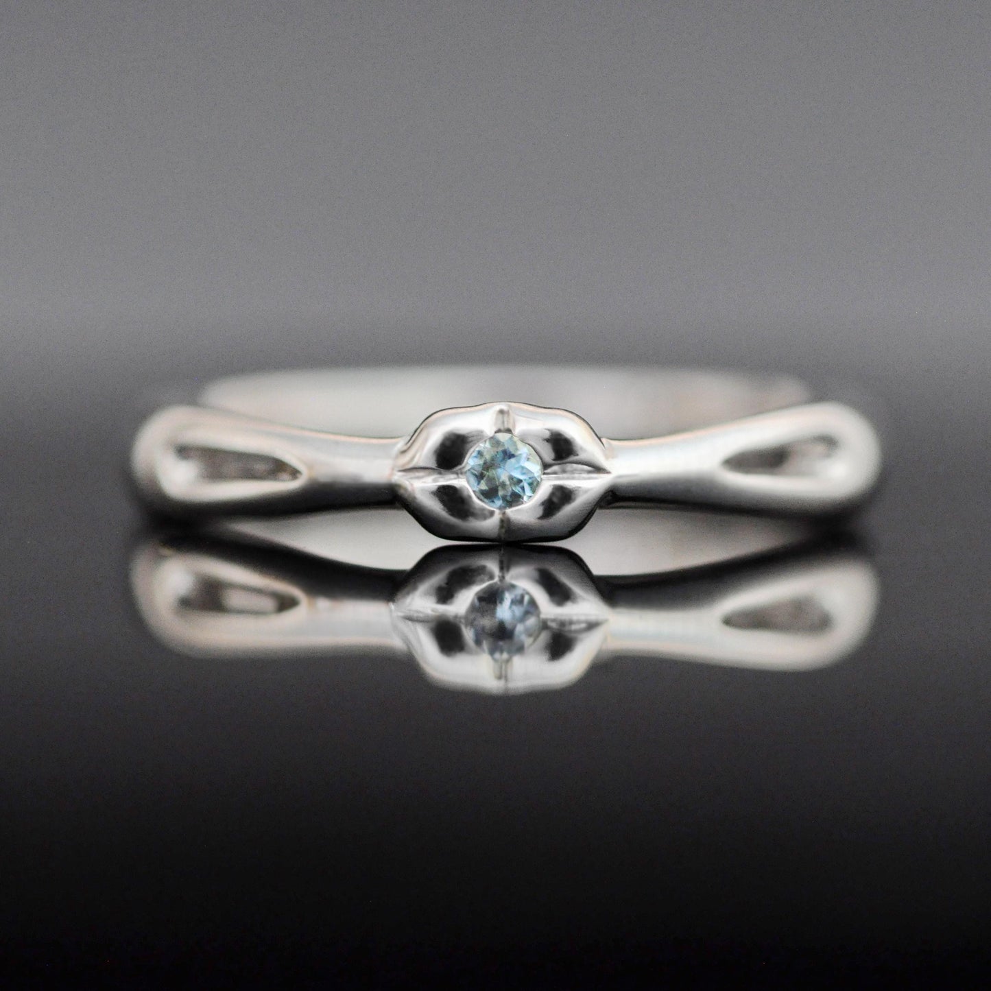 Aiyana - Unique Aquamarine Gemstone Ring in 14kt White Gold: A Sparkling Departure from Diamonds. Shop Exclusive.