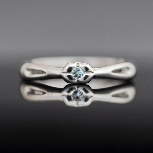 Aiyana - Unique Aquamarine Gemstone Ring in 14kt White Gold: A Sparkling Departure from Diamonds. Shop Exclusive.