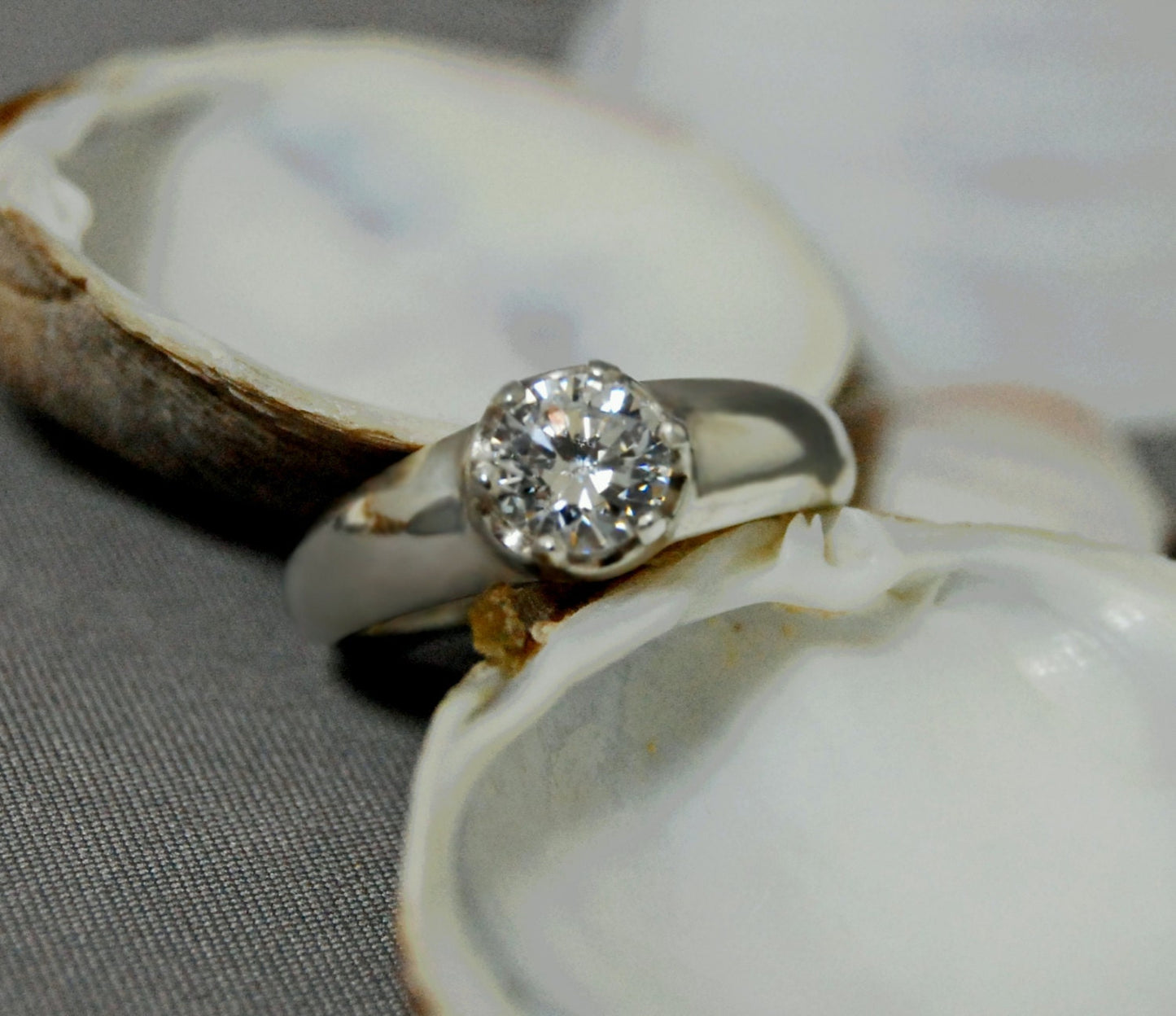 Kyra - Diamond Alternative Engagement Ring, Cubic Zirconia Wedding Ring, FREE SHIPPING US