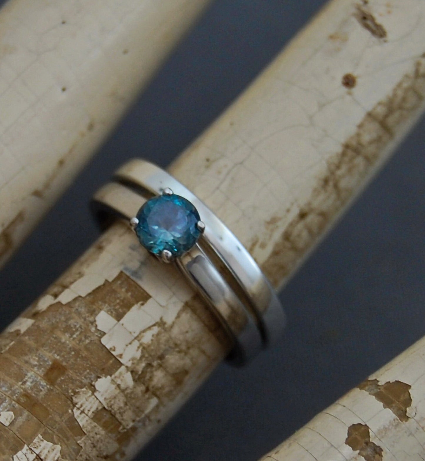 Amisha - Sapphire & Ruby Engagement Ring, Custom Order, Diamond Alternative, FREE SHIPPING US