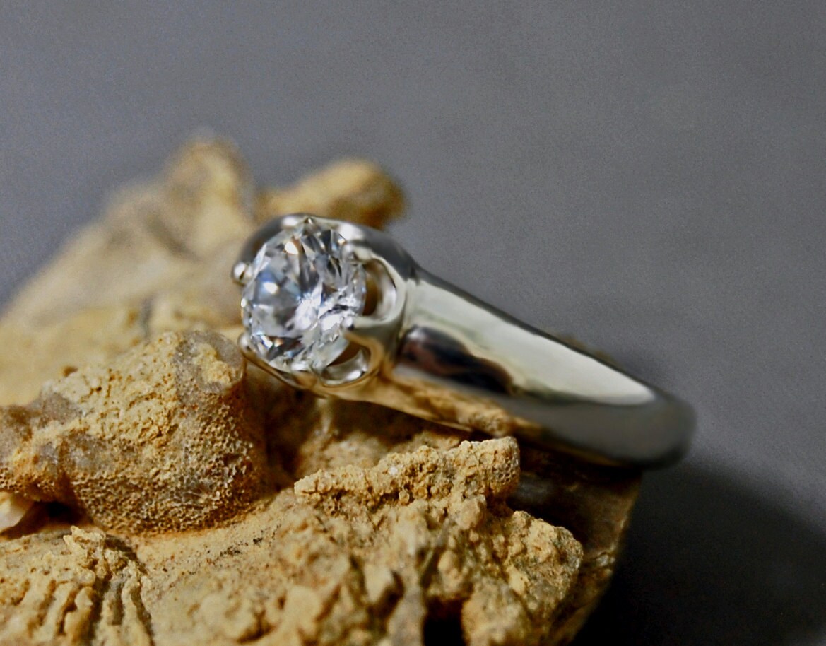 Kyra - Diamond Alternative Engagement Ring, Cubic Zirconia Wedding Ring, FREE SHIPPING US