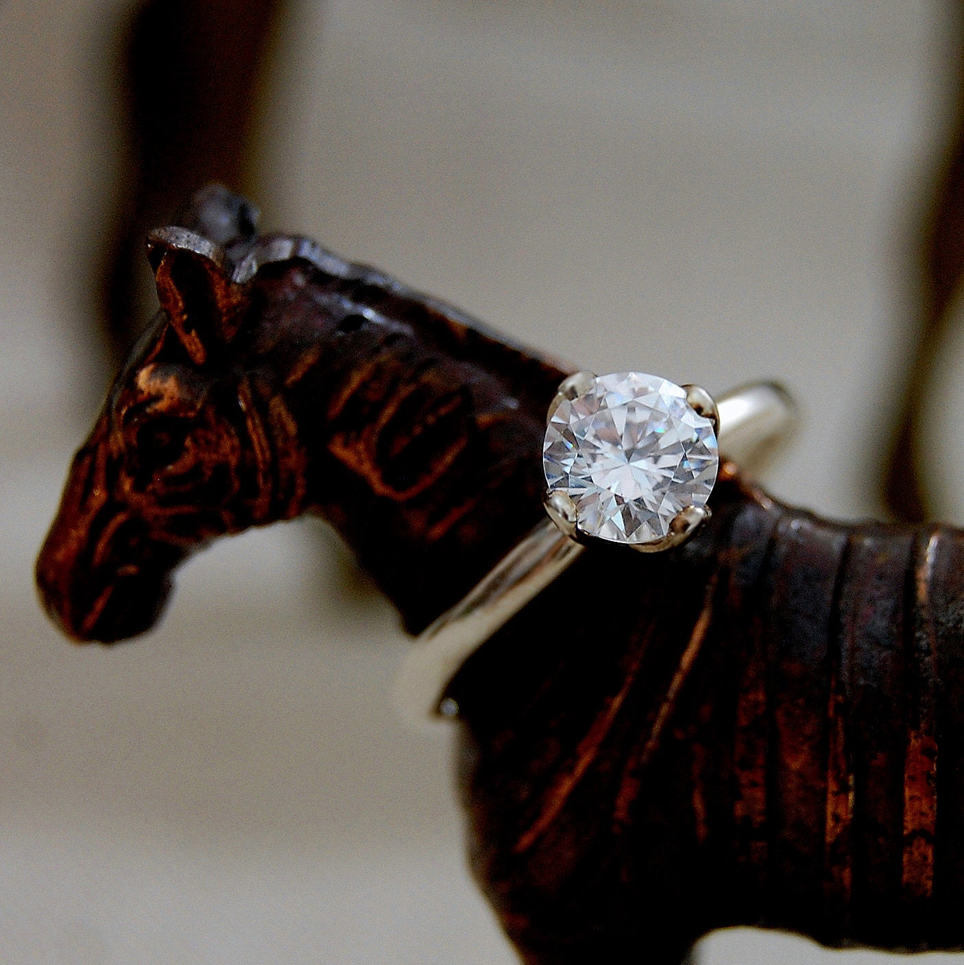 Ellie - Engagement Ring Features a Cubic Zirconia Gemstone and Continuum® Silver, FREE SHIPPING US