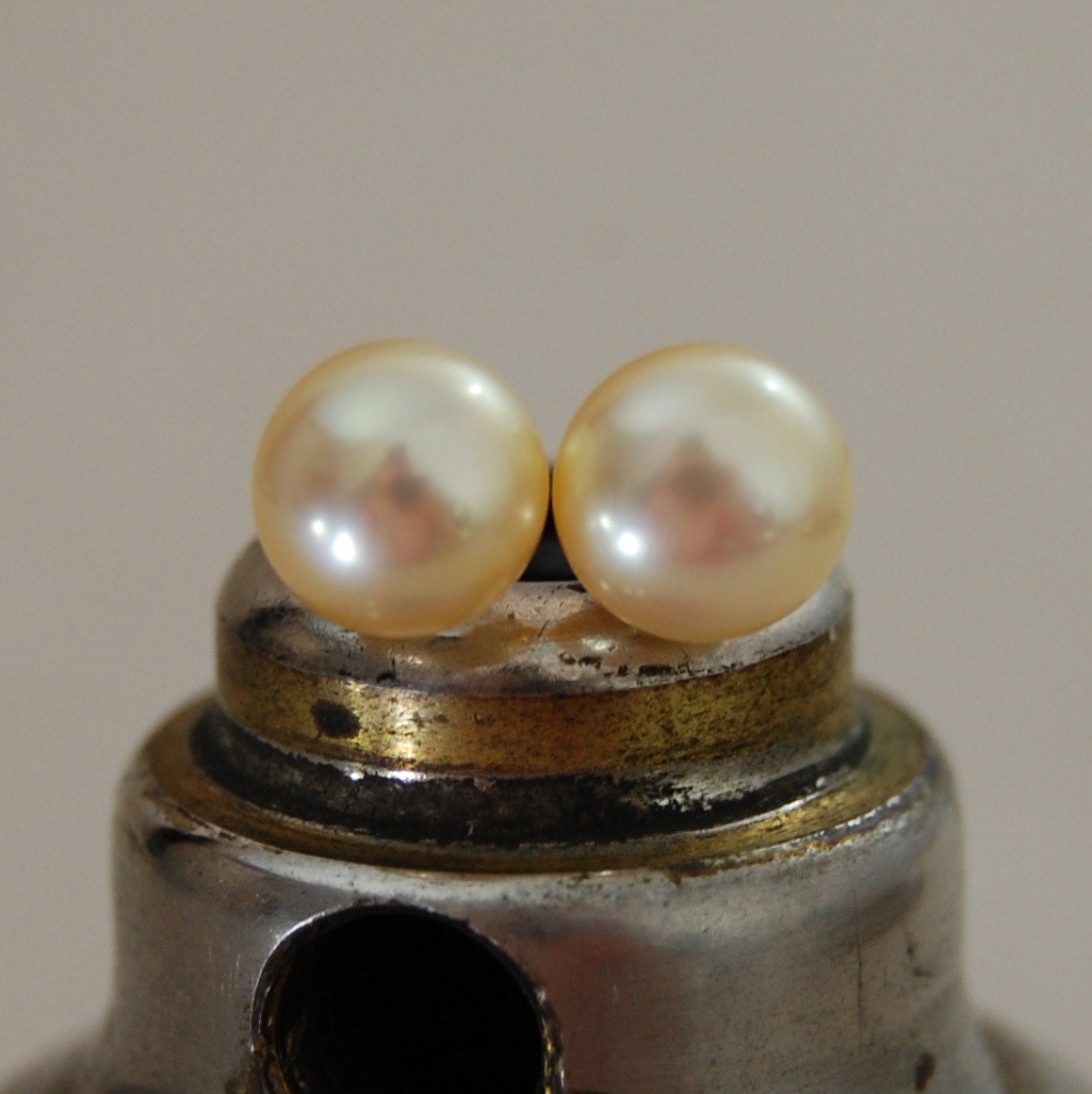 Angela - Pearl Stud Earrings Set in Solid 14k Gold, Free Shipping US