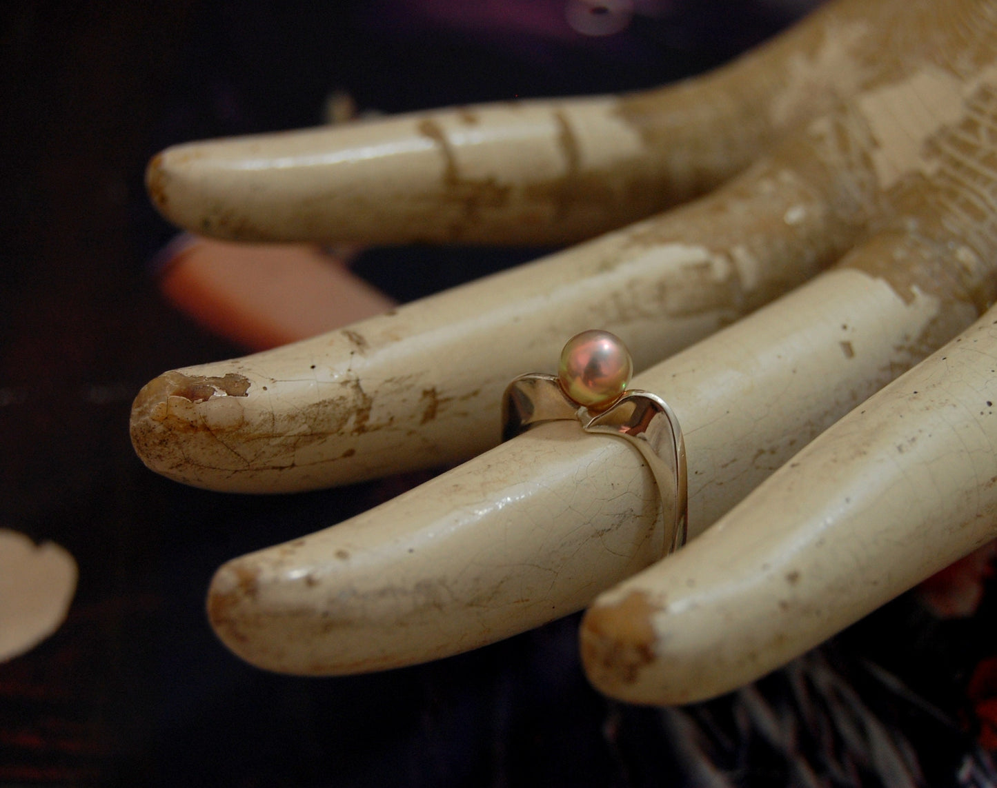 Linnea - Pearl Ring Features a Freshwater Pearl Set in Continuum® Silver, FREE SHIPPING US