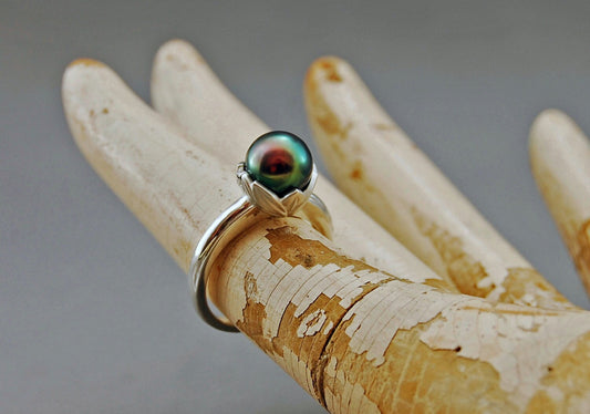 Evlin W. - Custom Made Pearl Ring in Silver, Gold or Platinum, FREE SHIP US