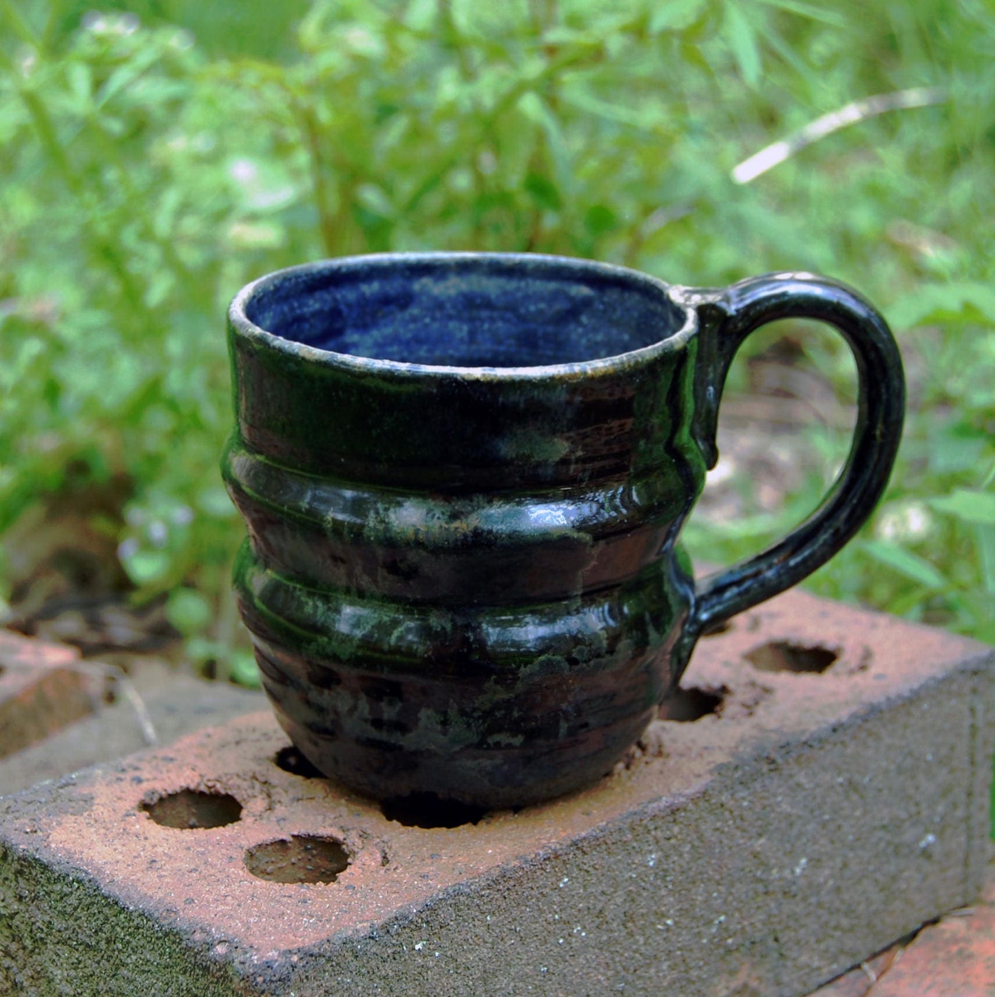 Midnight - Rustic Handmade Coffee Mug, Tea Mug, Ceramic Mug, stoneware, pottery mug. Free domestic shipping.