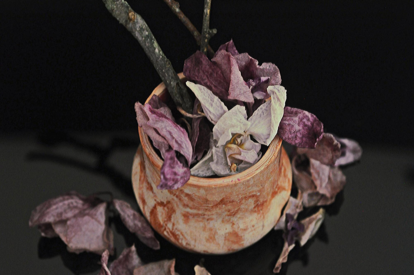 SMV - Small Marbled Vase, handmade small ceramic vase, pottery vase, paper clip holder, desk decor. Free shipping within the US.