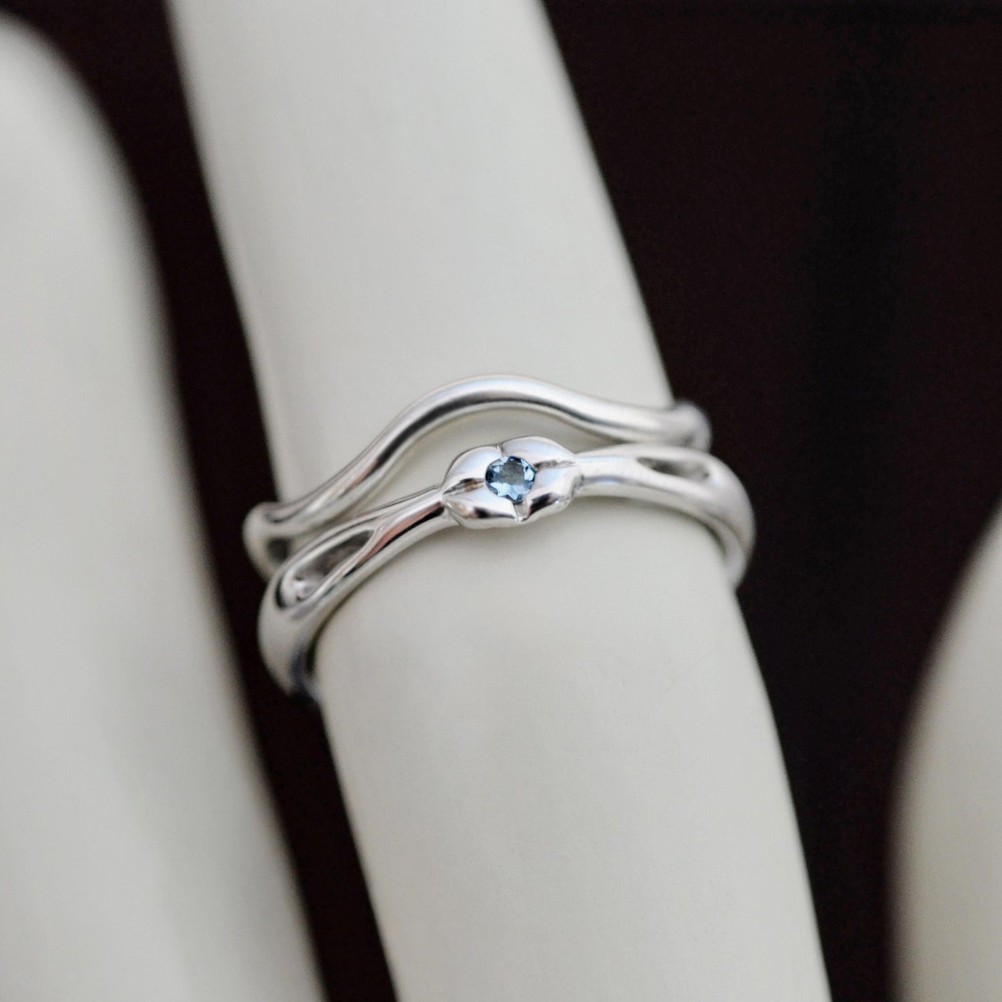 Aiyana - Unique Aquamarine Gemstone Ring in 14kt White Gold: A Sparkling Departure from Diamonds. Shop Exclusive.