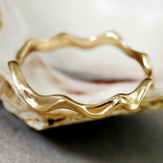 Dylana - Custom Made Stacking Ring or Wedding Bands, Gold, Silver, FREE SHIPPING US